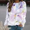 Spring And Autumn 3D Oil Paintings Printing Long Sleeve T Shirt Women Florals Graphic Pullover Harajuku Clothing Colorful Tops