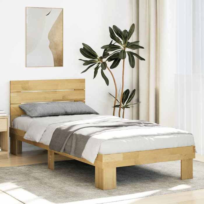 VidaXL Bed Frame with Headboard Without Mattress 75 X 190 Cm 3315727