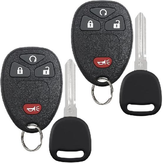 2-упаковка брелоков-заменителей для Chevy Silverado 1500 2500 3500, Traverse Tahoe Equinox Suburban, GMC Acadia Savana Sierra Yukon, Buick Enclave, Saturn