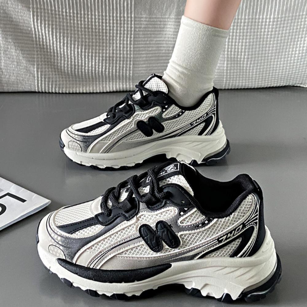 Повседневная обувь на шнуровке в тон цвета Дышащие кроссовки для бега Женские спортивные универсальные туфли для папы