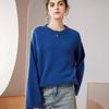 Женский модный утолщенный свитер из чистого кашемира с круглым вырезом - осенне-зимний базовый слой свободного кроя