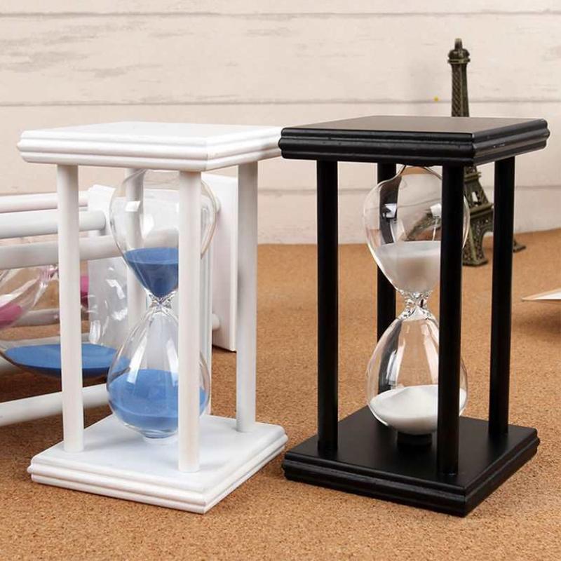 30 минут Песочные песочные часы Обратный отсчет времени Современные деревянные песочные часы Таймер для домашнего декора Украшения Reloj De Arena Подарки на год