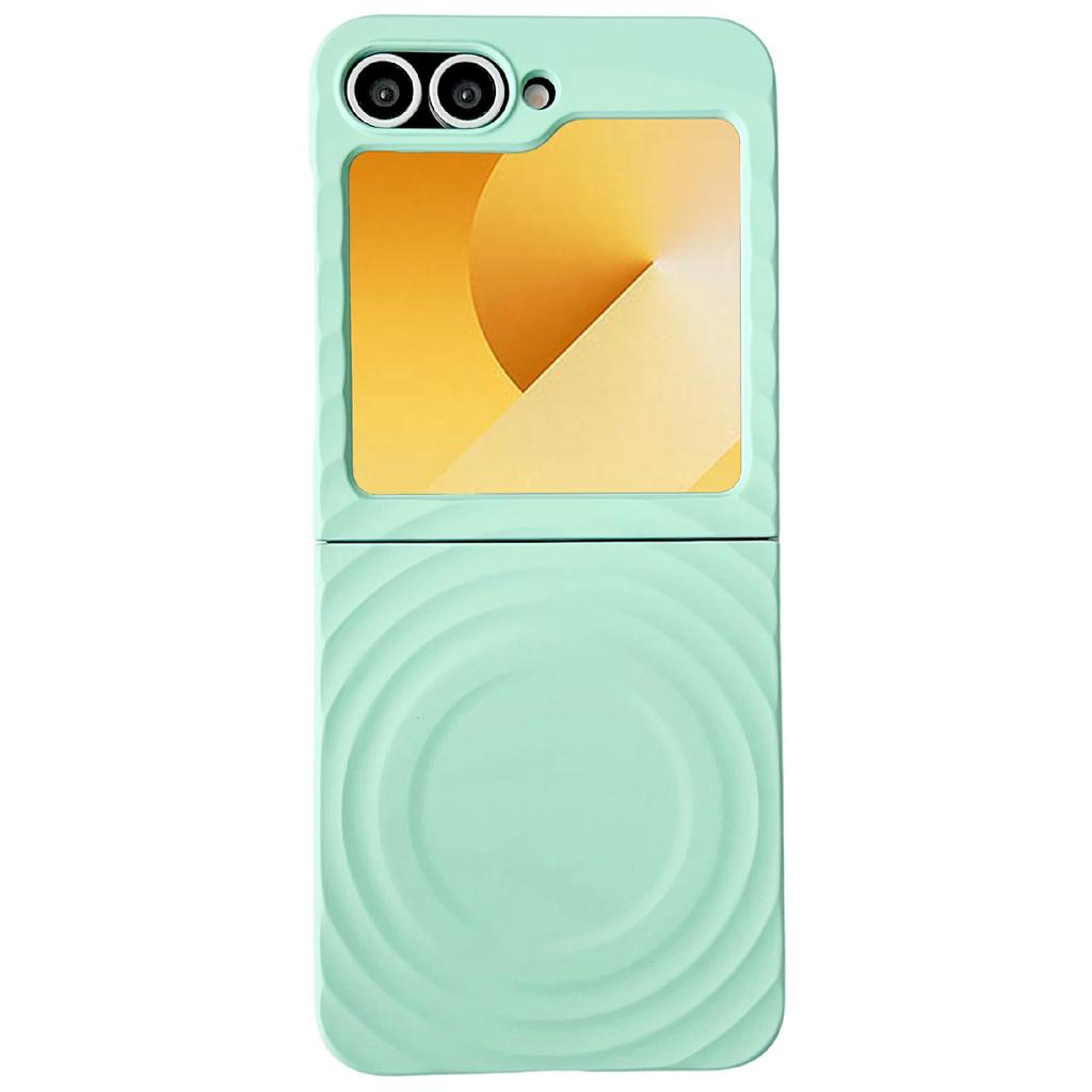 For Samsung Galaxy Z Flip7 FE 5G/Z Flip6 5G/Flip5 5G Magnetic Case Skin-Touch Wave Texture Hard PC Phone Cover