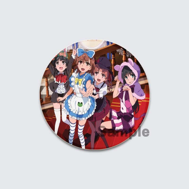 32/44/58 мм A Certain Scientific Railgun HD Брошь Значок Аниме Мультяшная Фигурка Мисака Микото/Ваннай Кинухо Круглые Демонстрационные Булавки Ювелирные Изделия Подарки