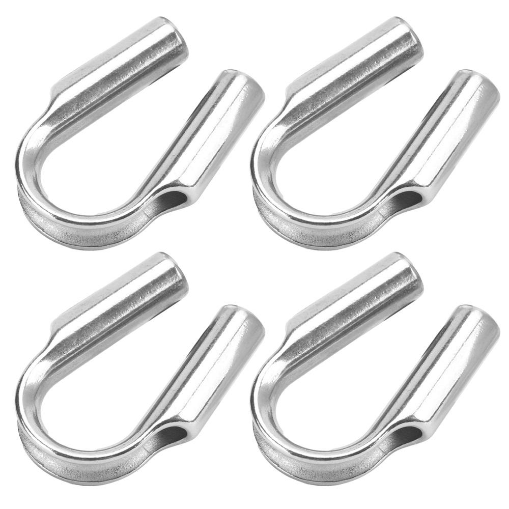 4pcs Heavy Duty Wire Rope Thimble Antirust Winch Rope Thimble Heavy Duty Thimble For Boating