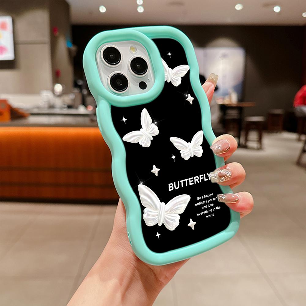 LZ4 Butterfly art design Wave силиконовые чехлы для телефонов Samsung A15 S23 FE S24 Ultra A34 A54 A14 Motorola G32 OnePlus мягкий чехол