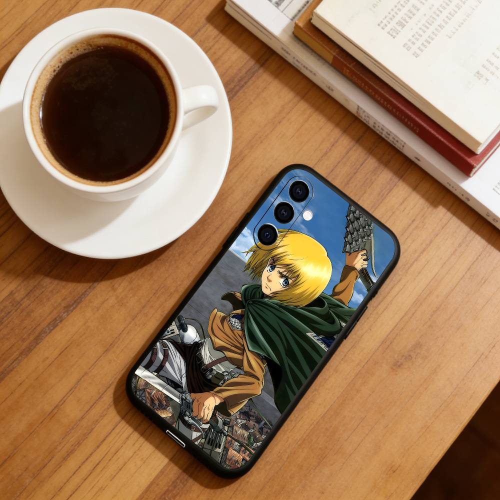 Anime A-Attack on Titan A-Armin Arlert Phone Case Black Silicone Soft For Samsung Galaxy A73,A72,A71,A70,A53,A52,A51