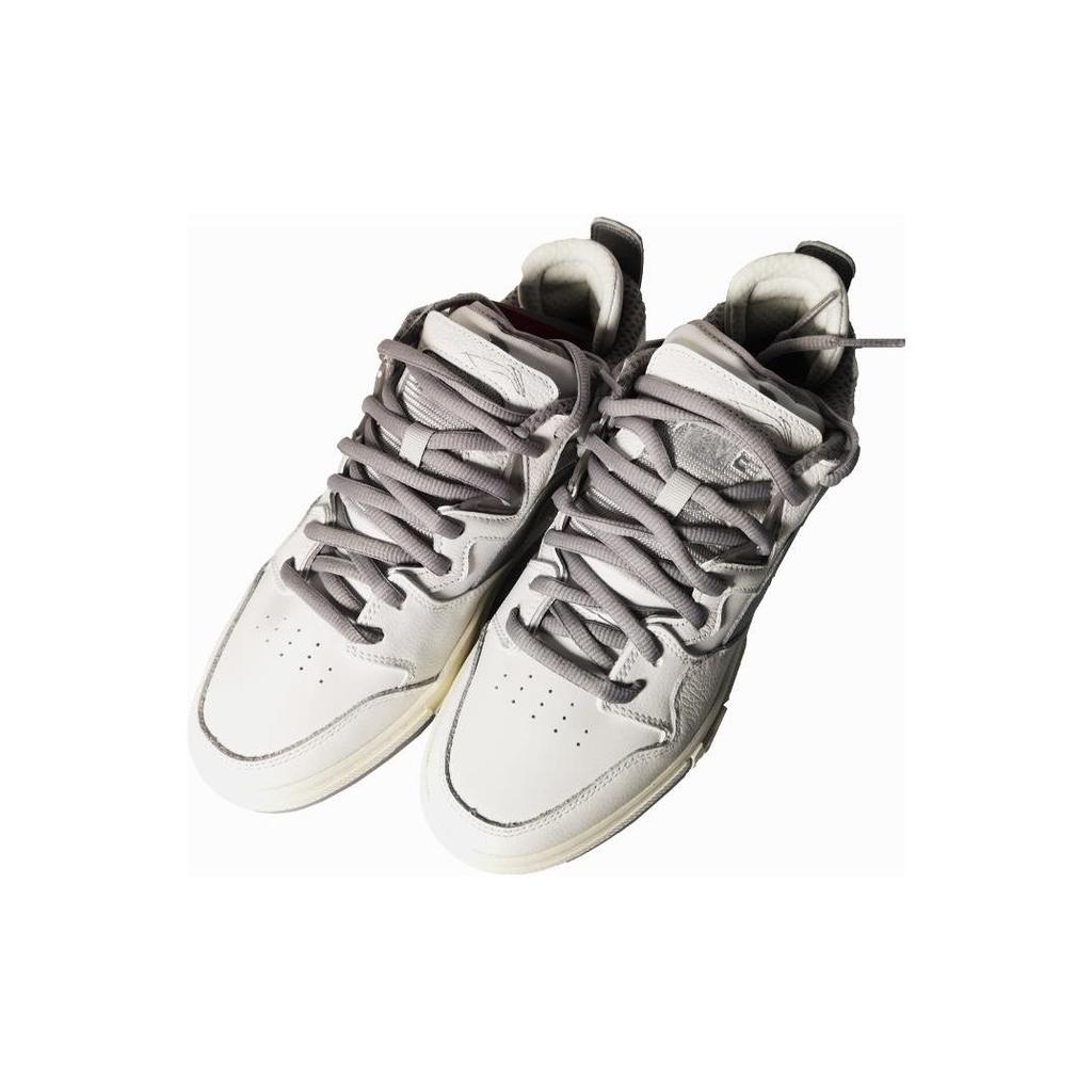 Li Ning We Wo Pro Classic удобные универсальные прочные низкие кроссовки для скейтбординга мужские кроссовки белые серые AECT071-1