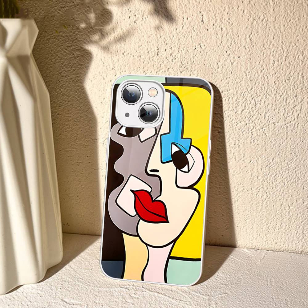 Абстрактное искусство Пикассо для iPhone 14 13 12 Mini 11 Pro XS Max X XR 14 Plus Закаленное стекло