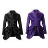Women's Double-breasted Lace Trim Medieval Renaissance Cos Stage Performance Outfit