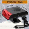 Портативный автомобильный обогреватель 2-в-1 12 В 150 Вт Быстрый автомобильный размораживатель Обогреватель лобового стекла с вращением на 360°, Подключается к прикуривателю для автомобиля, грузовика, внедорожника, дома на колесах