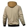 Men's Hooded Padded Bomber Jacket Plaid Trim Fake Two-Piece Winter Coat