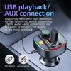 Bluetooth 5.3 FM-передатчик Handsfree Car AUX Радио Модулятор MP3-плеер с 22,5 Вт и PD30 Вт Адаптер для быстрой зарядки Автомобильные аксессуары