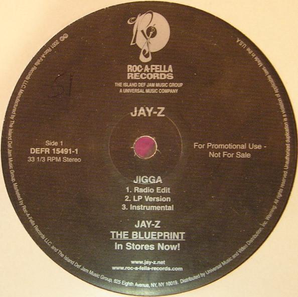 12-дюймовая пластинка JAY-Z - Jigga / Renegade DEFR154911 Def Jam Recordi 2001 US Рэп и хип-хоп/R&B Б/У