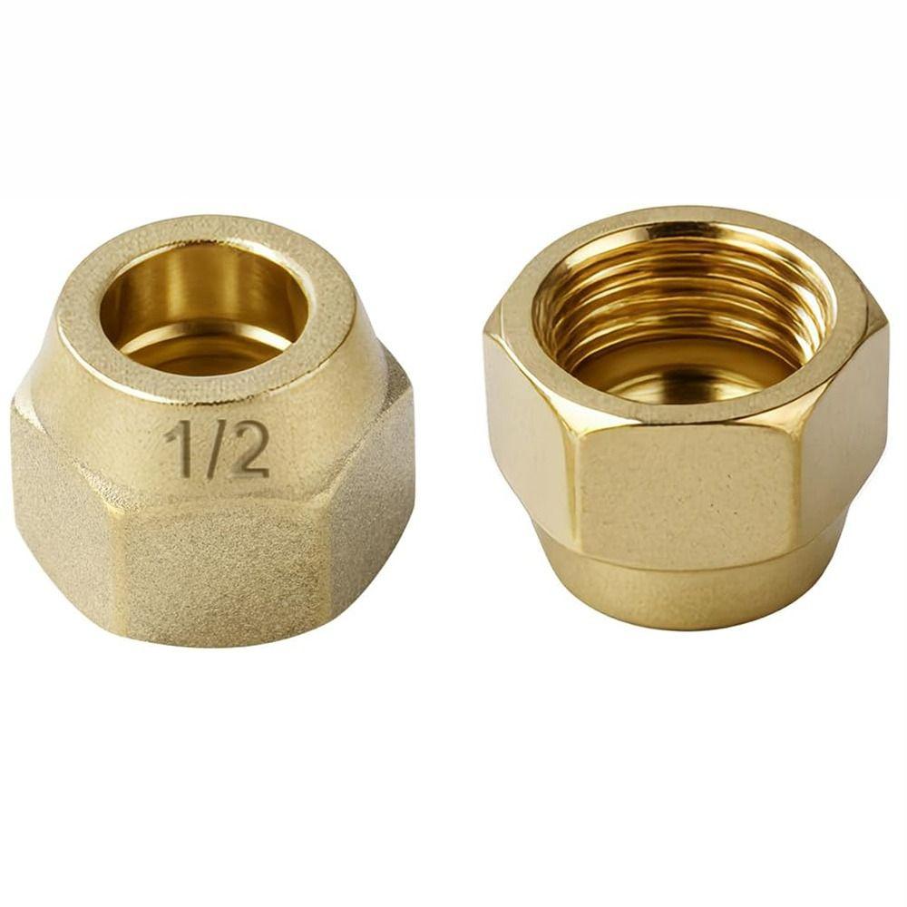 Новые латунные накидные гайки 1/4" 3/8" 1/2" 5/16" 1/8" 3/4" Утолщенные фитинги для трубок с развальцовкой Расширитель трубок кондиционирования Стыковой