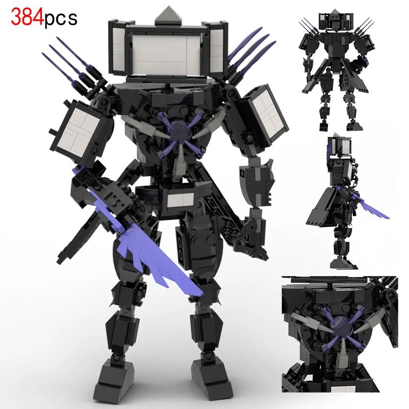 Конструктор MOC Скибиди Туалет Фигурка Строительные Блоки Титан Часовой Человек Улучшение 4.0 Детали DIY Игрушки Для Детей Рождественские Подарки На День Рождения
