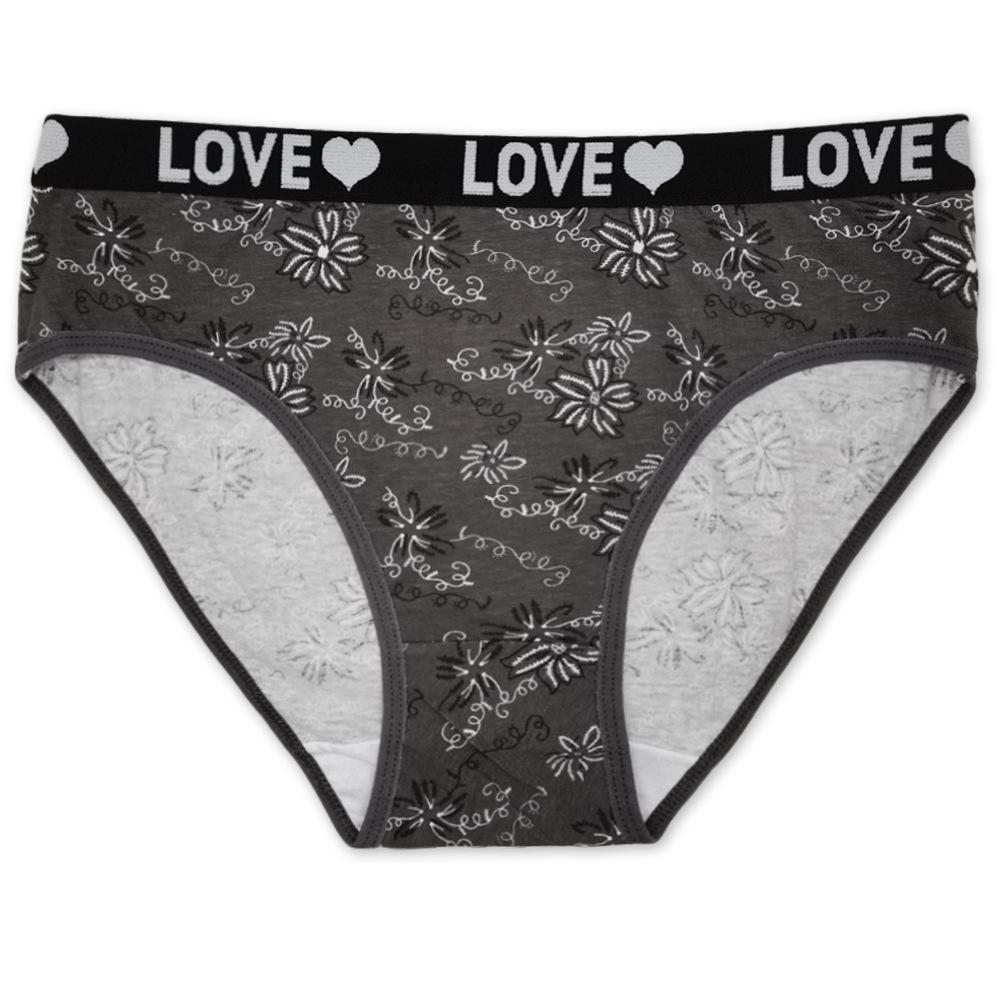 Женское нижнее белье из хлопка со средней талией и цветочным принтом, сексуальные женские трусики, трусы, нижнее белье больших размеров для женщин, 6 шт./лот