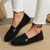 Spring and Autumn Fashion New Round Toe Solid Color Casual Daily Comfortable Elegant Shallow Mouth Women's Flat Shoes