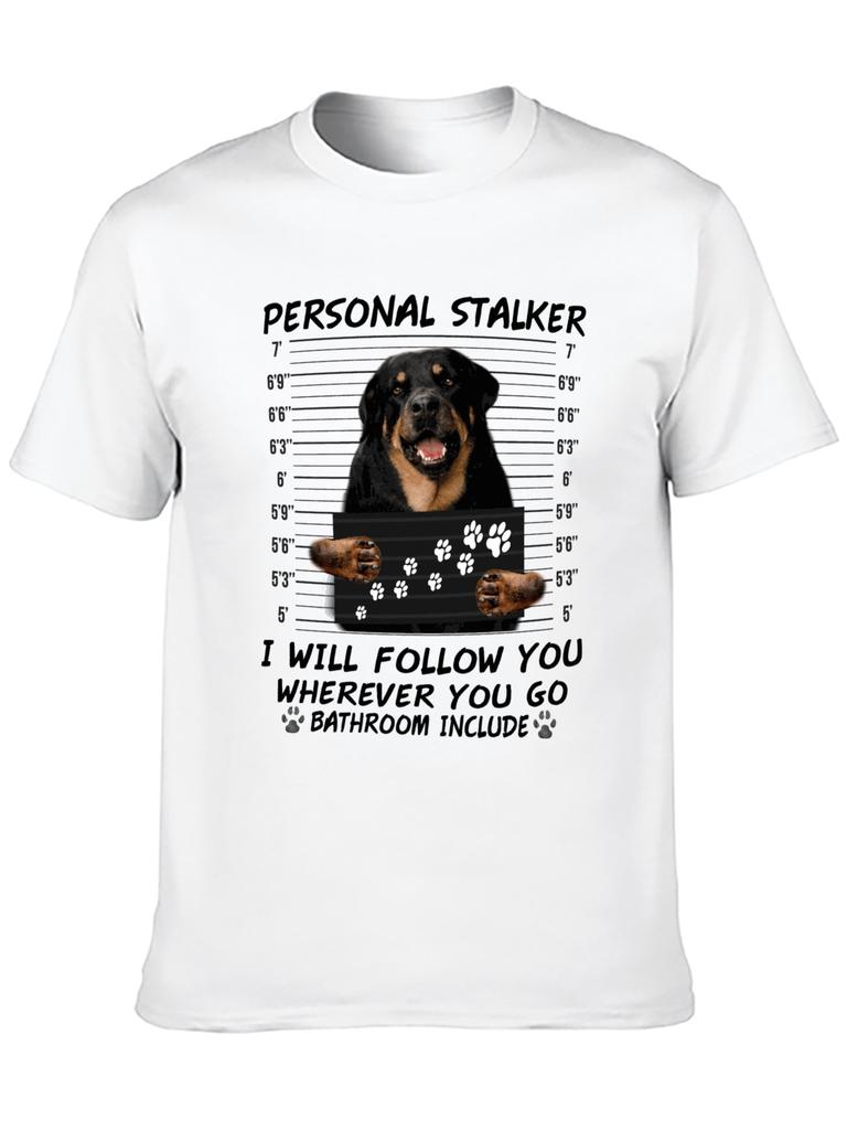 Top Short Sleeve Prison Dog ,Rottweiler Anime T Shirt Hip Hop Fashion Country Music Movie Peripheral