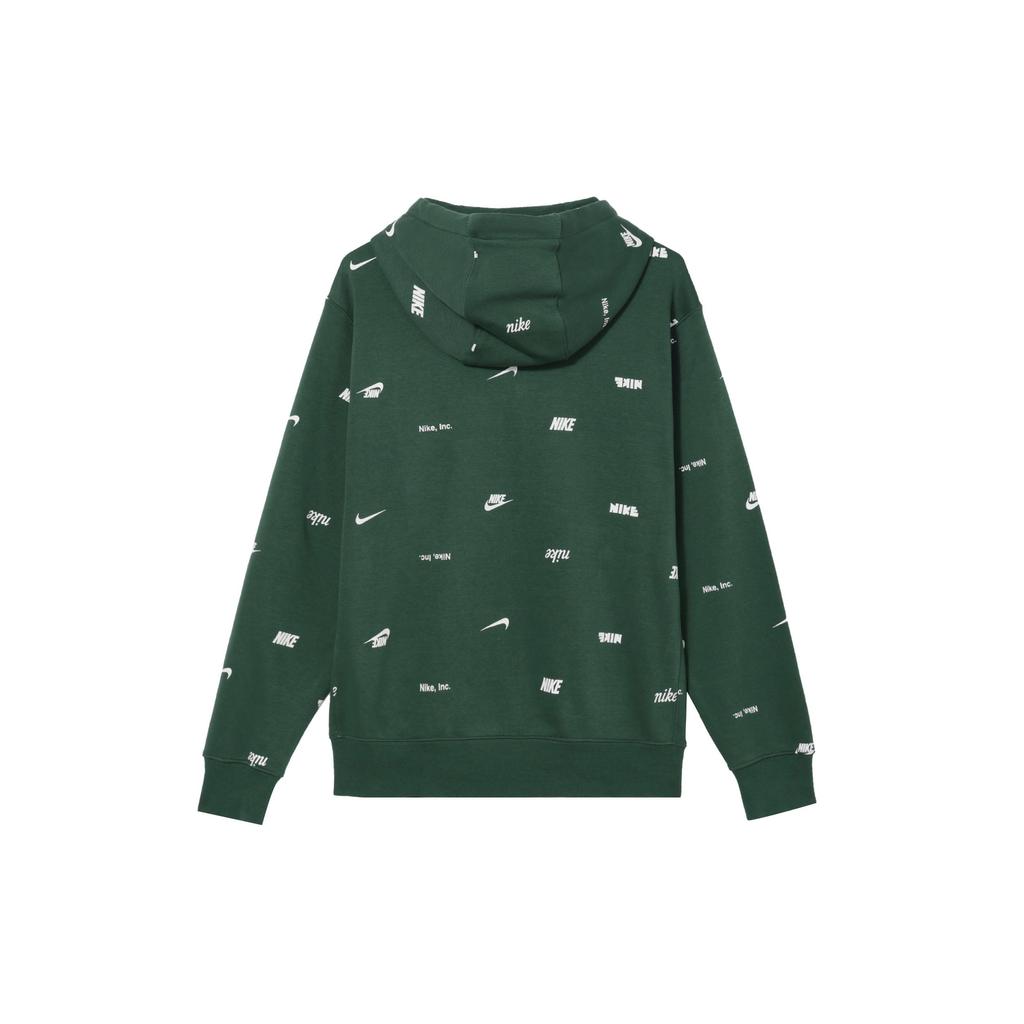 Nike Толстовка с капюшоном и принтом логотипа Мужские топы Зеленый FB7435-323