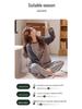 Women's Cartoon Wool-Silk Flannel Pajamas: Autumn/Winter 2025 Warm Outdoor-Friendly Set