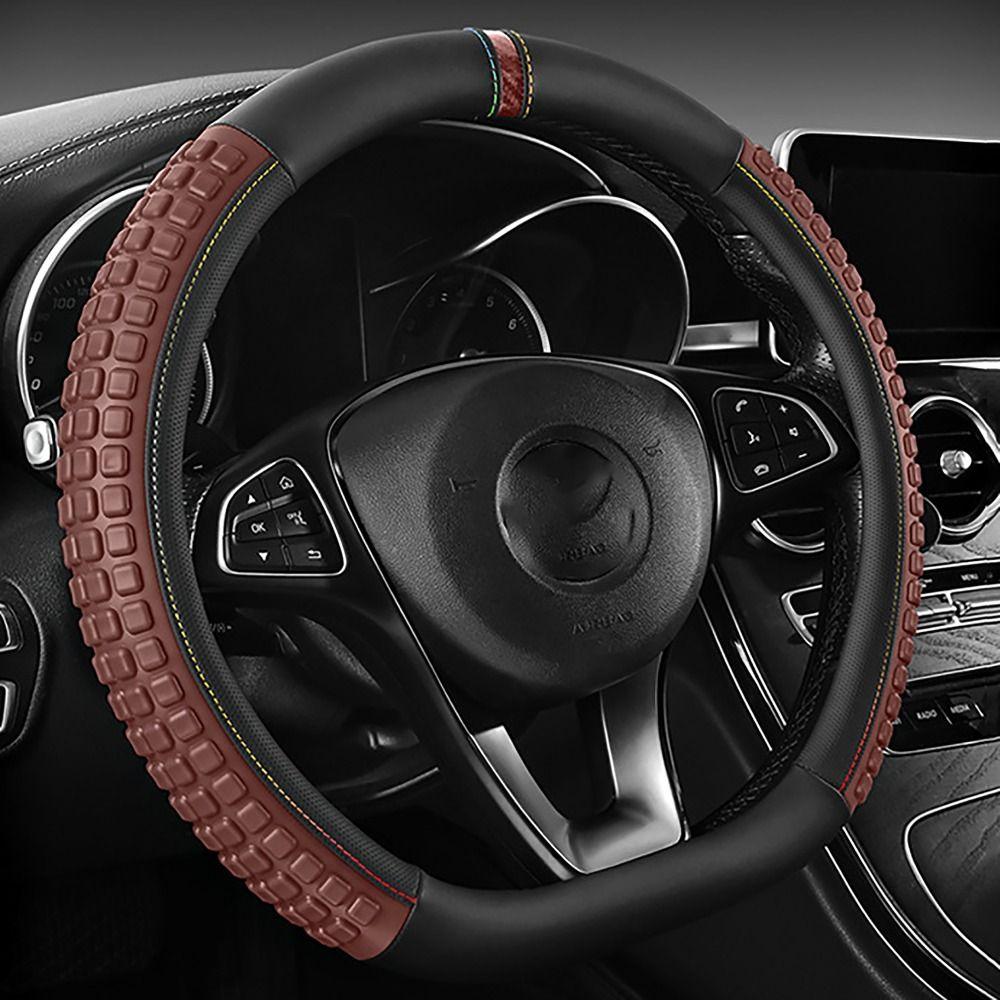 Нескользящий чехол на руль, круглый, в форме буквы D, автомобильные чехлы на колеса, чехол для перчаток, салон автомобиля