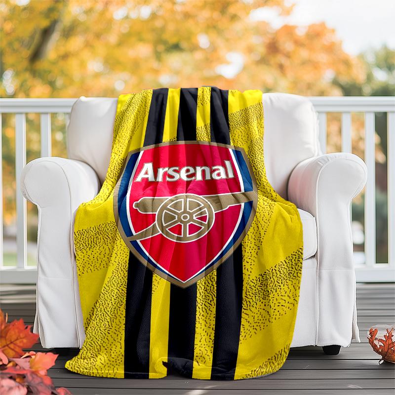Arsenal F.C Theme Printed Blanket - Perfect for Couch, Bed, Travel & Outdoor Use | Machine Washable, Cozy & Durable.