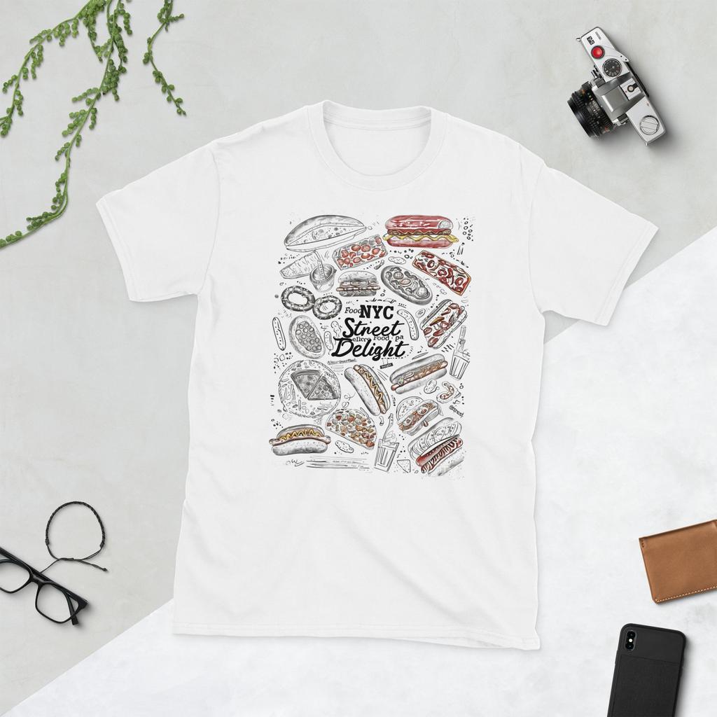 NYC Street Food T-Shirt and kids shirt: Unisex Graphic Tee for Foodies