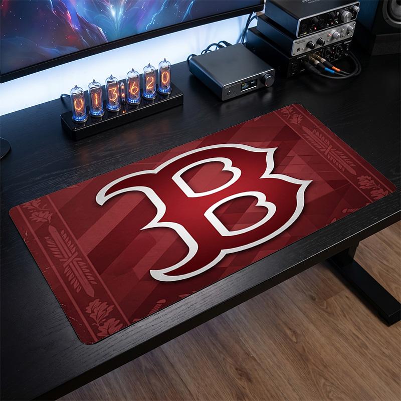 Boston Red Sox Pattern Mousepad Anti?Slip Rubber Desk Pad For Gaming Working Desktop Decoration