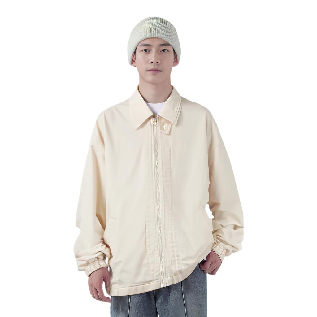 Uniqlo SS24 Серия U Однотонная куртка-бомбер на молнии Свободная куртка Мужские куртки Белый 467023-01