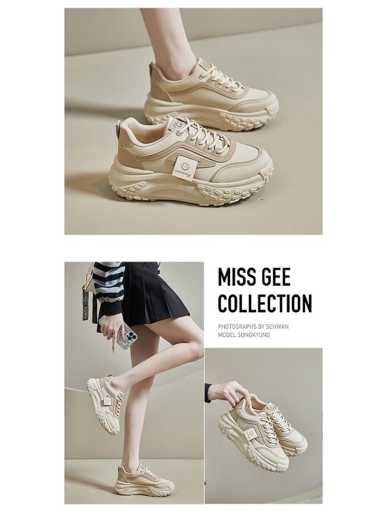 Корейская обувь для пап на толстой подошве 2025: Кроссовки для бега в уличном стиле для студентов с увеличением высоты - модель Q029