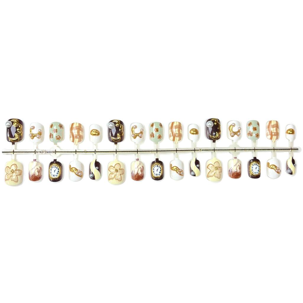 Накладные ногти многоразовые искусственные ногти с дизайном многоразовые накладные ногти пресс-оны глянцевые с полным покрытием акриловые клейкие ногти наклейки для ногтей для женщин