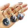 Running Stallion Pattern Round Pendant Keychain - Hot-selling Metal Charm Gift