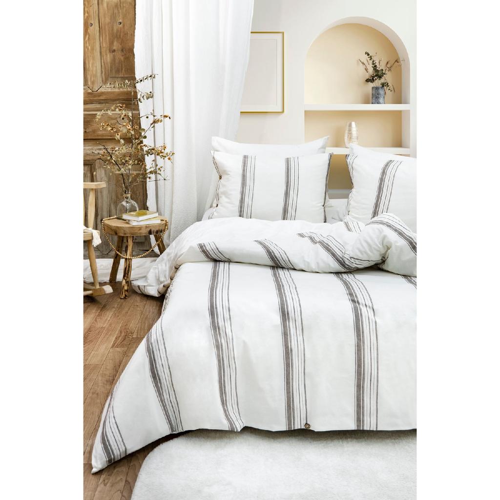 Комплект двойных пододеяльников Harmony Hues, окрашенный в пряже натурального цвета (эластичный лист)