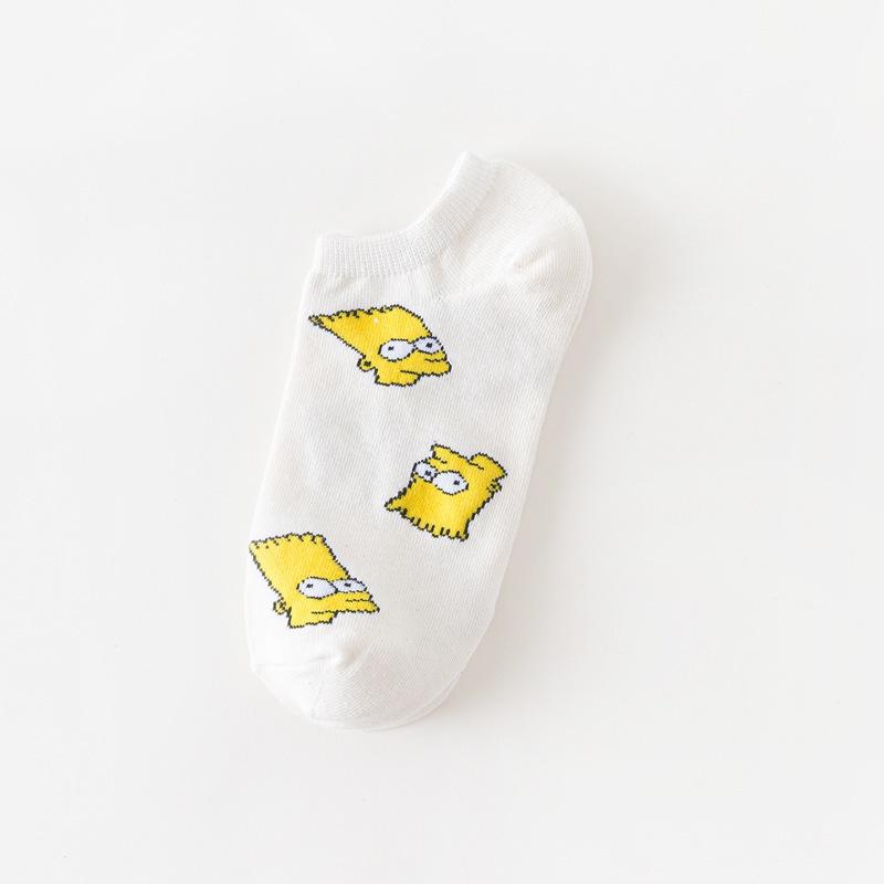 Lady Fashion Wind Pineapple Bird Poached Egg Cow Cartoon Colorful Cotton Sock Girls Ankle Socks