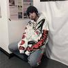Толстовки с капюшоном в стиле аниме, уличная одежда, зимнее пальто для пары, модное свободное толстовка с рисунком Саске, Япония, толстовка с капюшоном унисекс