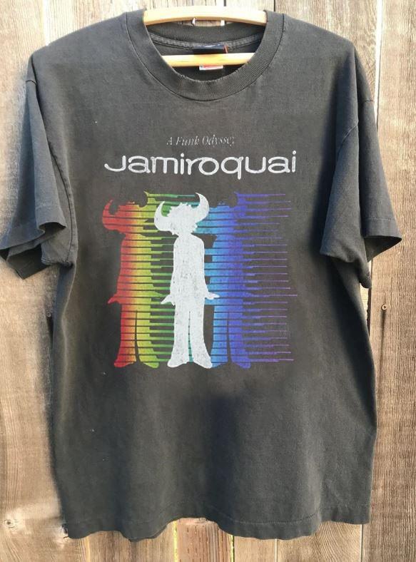 Винтажная футболка Jamiroquai с графическим принтом, базовая, угольно-серая, унисекс, размеры S-5XL, WA4525