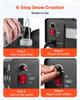 Snow Machine, Powerful 650W Handheld/Hanging Fake Snow Maker, Snowflake Making Machine with Portable Handle, Outdoor & Indoor Artificial Snowflake
