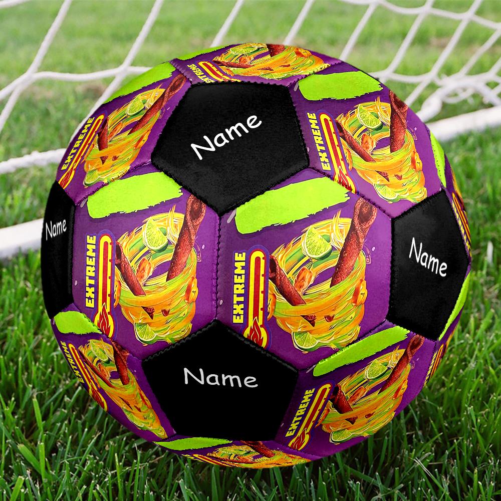 Custom Name Takis Fuego Theme Size 5 Soccer Ball, Suitable for Both Indoor and Outdoor Matches, a Gift Suitable for Everyone.