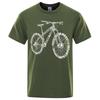 Alphabet Style Mountain Bike Funny Print T-Shirts Men Summer Breathable Short Sleeves Loose Oversized Vintage Tee Clothes Unisex