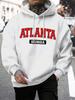 Atlanta Feorgia Atlanta Feorgia Printing Мужская толстовка Harajuku Casual Hoody Модная свободная толстовка с капюшоном Винтажные флисовые топы