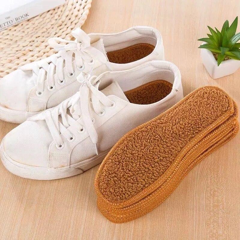 Winter Alpaca Wool Insoles Soft Plush Warm Thicken Foot Thermal Shoe Insole for Women Men Breathable Snow Boots Shoes Heat Pads