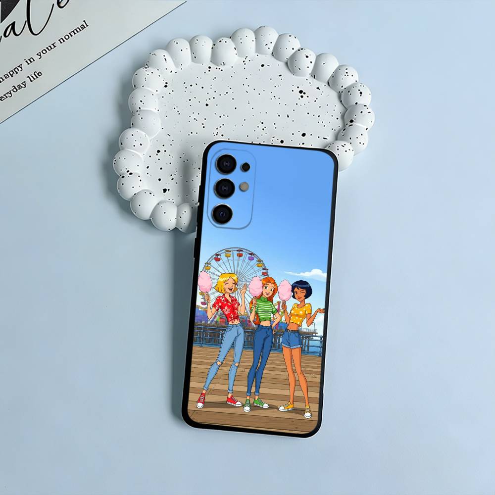 Классическая анимация T-Totally- Spies Мягкий силиконовый чехол для Samsung S25, S24, S21, S22, S23, S30, Ultra, S20, Plus, FE, Lite - Черный