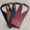Wine Tote Bag Faux Leather Bag, Portable Carrier Pouch, Waterproof Bottle Pouch Single Holder Protector Sleeve for Champagne Beer