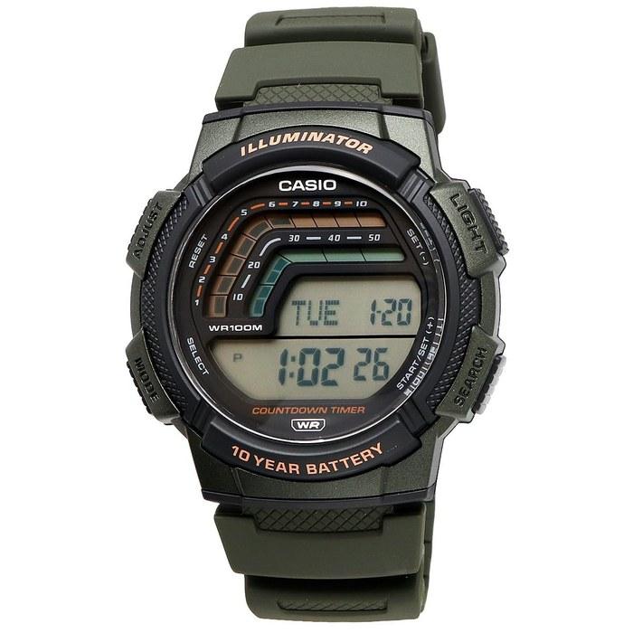 Casio Standard Digital Watch WS-1800-3AV Men's Army Green (Imported)