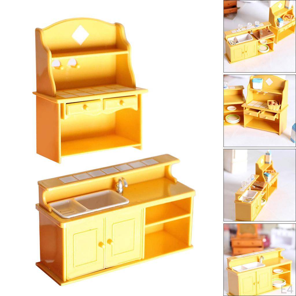 1/12 масштабный кукольный дом, современный миниатюрный пластиковый кухонный шкаф, набор мебели для кукол OB11