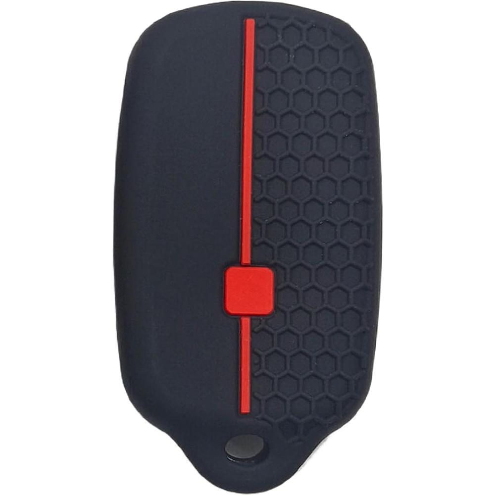 4 Buttons Silicone Key Fob Cover for Toyota 1999-2009 4Runner 2001-2008 Toyota Sequoia, Keyless Remote Holder for HYQ12BAN HYQ1512Y HYQ12BBX (Black)