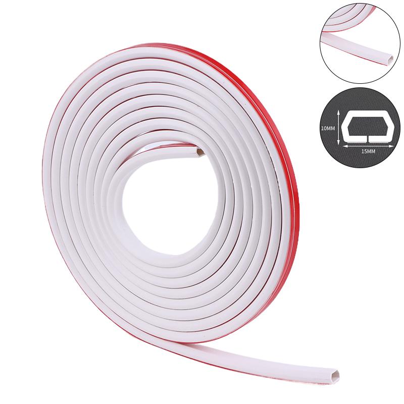 3/5meters PVC Floor Cord Cover Sheaths Flexible Electrical Conduit Cable Protectors Self-adhesive Cable Hiders