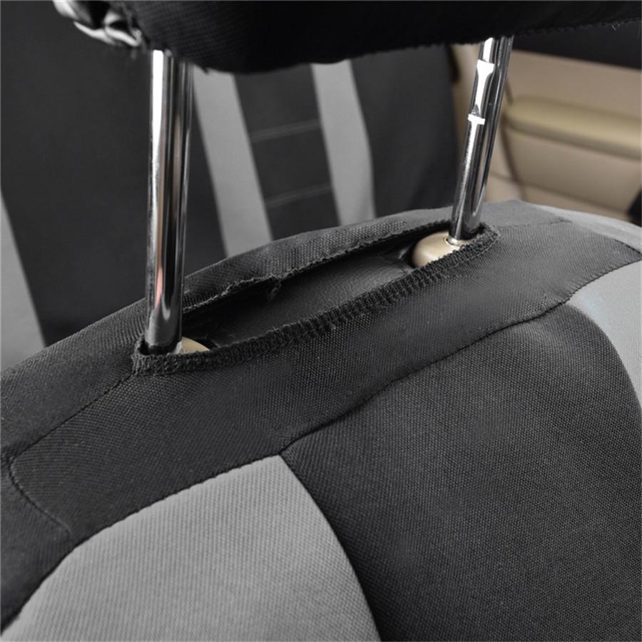 Комплект чехлов на сиденья автомобиля из 9 предметов, универсальный, подходит для большинства автомобилей, аксессуары для салона, черные чехлы на сиденья для большинства автомобилей, грузовиков, внедорожников