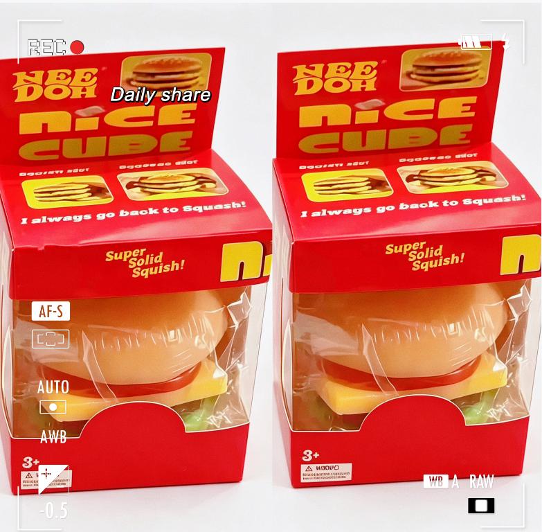 Hot Needoh Burger Squish Blind Box Elastic Squeeze Decompression Fidget Toy For Stress Release